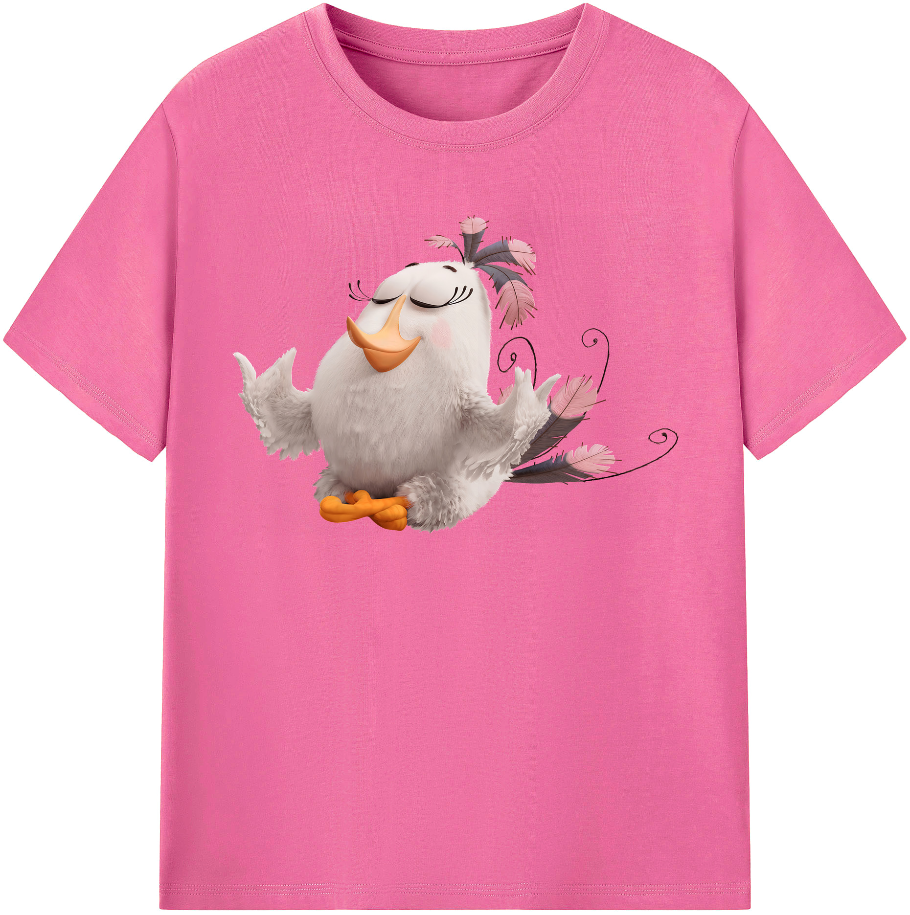 （画像用） Angry Birds アングリーバード レディースカジュアルプリントTシャツ（綿100％）